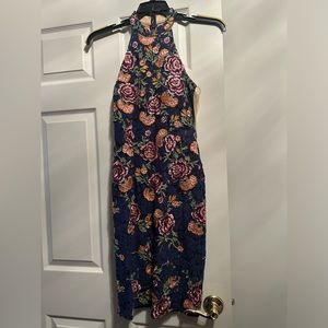 Jovani  Embroidered Floral Lace Cocktail Dress